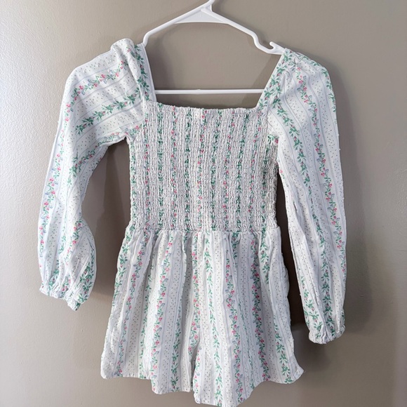 Girls Janie and Jack Emma Smocked Romper - Picture 5 of 7